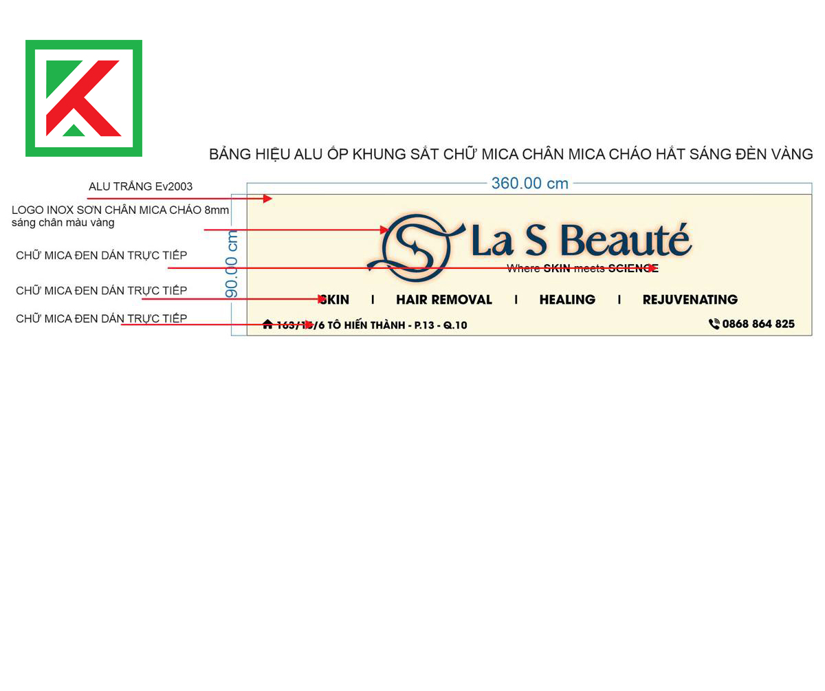 Giá bảng hiệu Alu chữ nổi tại Tp HCM tốt nhất
